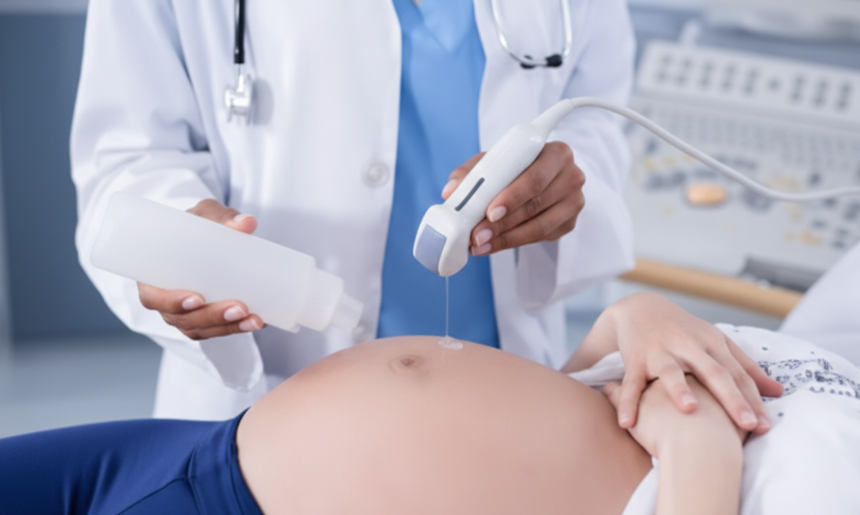 pregnant woman reviewing laser hair removal